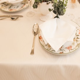 Toalha de Mesa Retangular 1,70m x 2,70m Impermeável JoyDecor Ondas Pérola Toalha de Mesa Retangular 1,70m x 2,70m Impermeável JoyDecor Ondas Pérola