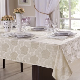 Toalha de Mesa Retangular Corttex Gran Jacquard 2,70x1,48 Lily Marfim Toalha de Mesa Retangular Corttex Gran Jacquard 2,70x1,48 Lily Marfim