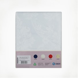 Toalha de Mesa Retangular Ober Jacquard 1,40m x 2,70m Branco Toalha de Mesa Retangular Ober Jacquard 1,40m x 2,70m Branco