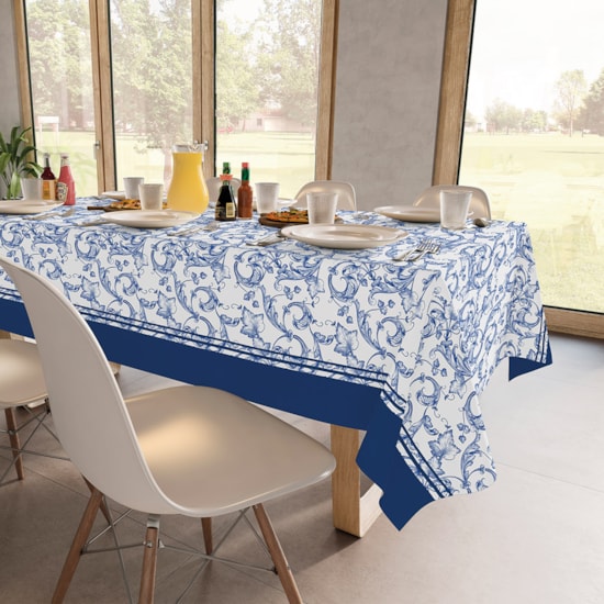 Toalha de Mesa Retangular Teka Basic 1,40m x 2,10m Arabesco Toalha de Mesa Retangular Teka Basic 1,40m x 2,10m Arabesco