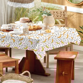 Toalha de Mesa Retangular Teka Basic 1,40m x 2,10m Bananas Toalha de Mesa Retangular Teka Basic 1,40m x 2,10m Bananas