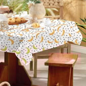 Toalha de Mesa Retangular Teka Basic 1,40m x 2,10m Bananas Toalha de Mesa Retangular Teka Basic 1,40m x 2,10m Bananas