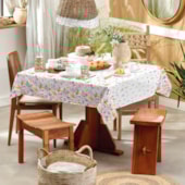Toalha de Mesa Retangular Teka Basic 1,40m x 2,10m Borboletas Toalha de Mesa Retangular Teka Basic 1,40m x 2,10m Borboletas