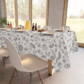 Toalha de Mesa Retangular Teka Basic 1,40m x 2,10m Flores Toalha de Mesa Retangular Teka Basic 1,40m x 2,10m Flores
