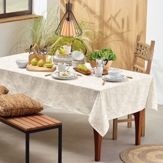 Toalha de Mesa Retangular Teka Basic 1,40m x 2,10m Guipir Toalha de Mesa Retangular Teka Basic 1,40m x 2,10m Guipir