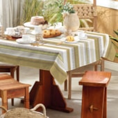 Toalha de Mesa Retangular Teka Basic 1,40m x 2,10m Listradinho Toalha de Mesa Retangular Teka Basic 1,40m x 2,10m Listradinho