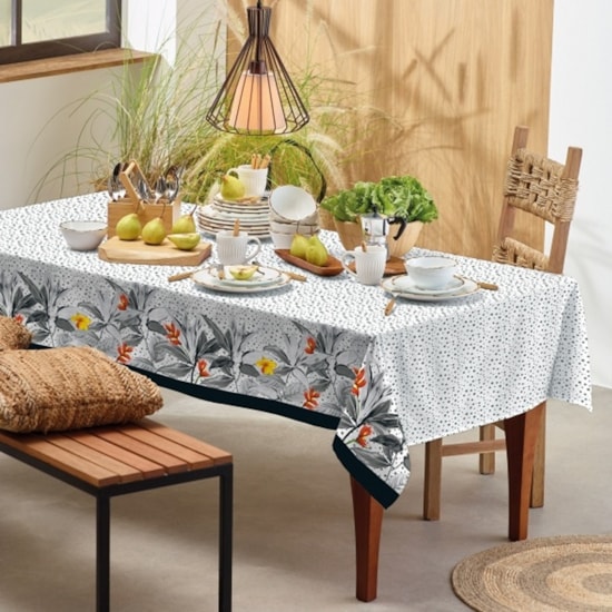 Toalha de Mesa Retangular Teka Basic 1,40m x 2,10m Nuance Toalha de Mesa Retangular Teka Basic 1,40m x 2,10m Nuance