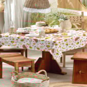 Toalha de Mesa Retangular Teka Basic 1,40m x 2,10m Salada de Fruta Toalha de Mesa Retangular Teka Basic 1,40m x 2,10m Salada de Fruta