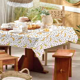 Toalha de Mesa Retangular Teka Basic 1,40m x 2,50m Bananas Toalha de Mesa Retangular Teka Basic 1,40m x 2,50m Bananas