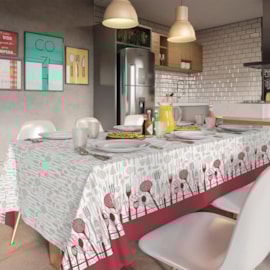Toalha de Mesa Retangular Teka Basic 1,40m x 2,50m Talheres Toalha de Mesa Retangular Teka Basic 1,40m x 2,50m Talheres