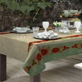 Toalha de Mesa Rústica Raner Natal 1,40x2,10 Flores Toalha de Mesa Rústica Raner Natal 1,40x2,10 Flores