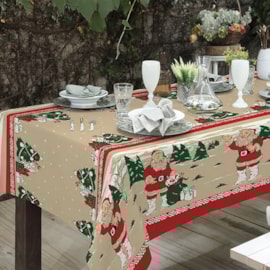 Toalha de Mesa Rústica Raner Natal 1,40x2,10 Papai Noel Toalha de Mesa Rústica Raner Natal 1,40x2,10 Papai Noel