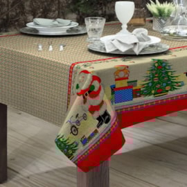 Toalha de Mesa Rústica Raner Natal 1,40x2,10 Presentes Toalha de Mesa Rústica Raner Natal 1,40x2,10 Presentes