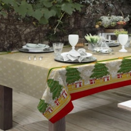 Toalha de Mesa Rústica Raner Natal 1,40x2,40 Árvore de Natal Toalha de Mesa Rústica Raner Natal 1,40x2,40 Árvore de Natal