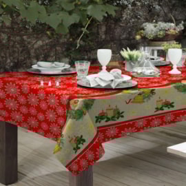 Toalha de Mesa Rústica Raner Natal 1,40x2,90 Velas Enfeite Toalha de Mesa Rústica Raner Natal 1,40x2,90 Velas Enfeite