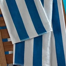 Toalha de Piscina Teka Ibiza 86cm x 160cm Listra Azul