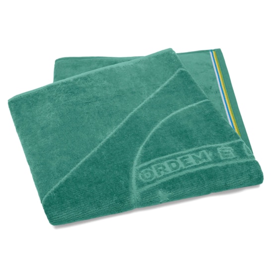 Toalha de Praia Bouton Jacquard Veludo Bandeira Brasil Verde