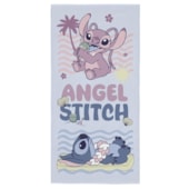 Toalha de Praia Infantil Aveludada Angel e Stitch Lepper