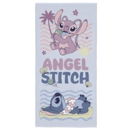 Toalha de Praia Infantil Aveludada Angel e Stitch Lepper