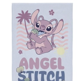 Toalha de Praia Infantil Aveludada Angel e Stitch Lepper