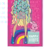 Toalha de Praia Infantil Aveludada Barbie Fashion Lepper Toalha de Praia Infantil Aveludada Barbie Fashion Lepper