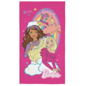 Toalha de Praia Infantil Aveludada Barbie Unicornio Lepper