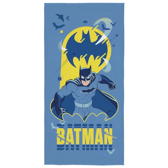 Toalha de Praia Infantil Aveludada Batman Lepper Toalha de Praia Infantil Aveludada Batman Lepper