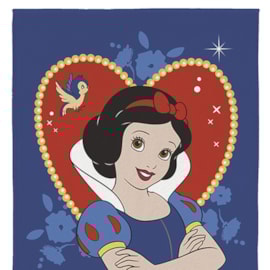 Toalha de Praia Infantil Aveludada Branca de Neve Lepper Toalha de Praia Infantil Aveludada Branca de Neve Lepper