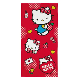 Toalha de Praia Infantil Aveludada Hello Kitty Lepper