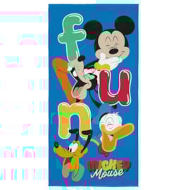 Toalha de Praia Infantil Aveludada Mickey Fun Lepper Toalha de Praia Infantil Aveludada Mickey Fun Lepper