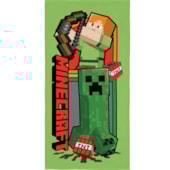 Toalha de Praia Infantil Aveludada Minecraft Lepper Toalha de Praia Infantil Aveludada Minecraft Lepper