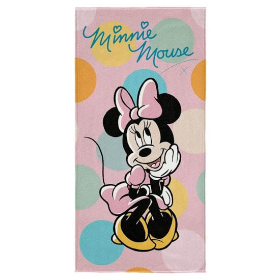 Toalha de Praia Infantil Aveludada Minnie II Lepper Toalha de Praia Infantil Aveludada Minnie II Lepper