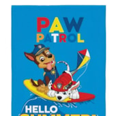 Toalha de Praia Infantil Aveludada Patrulha Canina Hello Summer Lepper