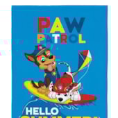 Toalha de Praia Infantil Aveludada Patrulha Canina Hello Summer Lepper Toalha de Praia Infantil Aveludada Patrulha Canina Hello Summer Lepper