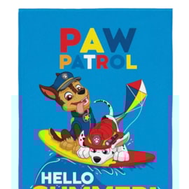 Toalha de Praia Infantil Aveludada Patrulha Canina Hello Summer Lepper Toalha de Praia Infantil Aveludada Patrulha Canina Hello Summer Lepper