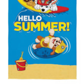 Toalha de Praia Infantil Aveludada Patrulha Canina Hello Summer Lepper