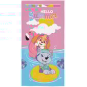 Toalha de Praia Infantil Aveludada Patrulha Canina Skye e Everest Lepper Toalha de Praia Infantil Aveludada Patrulha Canina Skye e Everest Lepper