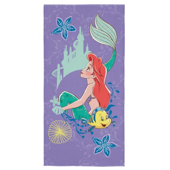 Toalha de Praia Infantil Aveludada Pequena Sereia Lepper Toalha de Praia Infantil Aveludada Pequena Sereia Lepper