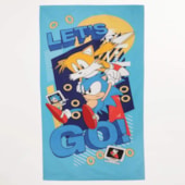 Toalha de Praia Infantil Aveludada Sonic Lepper