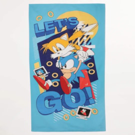 Toalha de Praia Infantil Aveludada Sonic Lepper