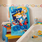 Toalha de Praia Infantil Aveludada Sonic Lepper