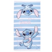 Toalha de Praia Infantil Aveludada Stitch Azul Lepper