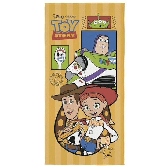 Toalha de Praia Infantil Aveludada Toy Story Lepper