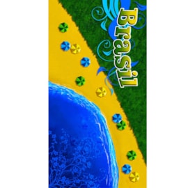 Toalha de Praia Veludo Buettner Brasil Estampa 2 Toalha de Praia Veludo Buettner Brasil Estampa 2