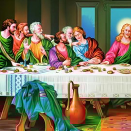 Toalha de Praia Veludo Buettner Santa Ceia Toalha de Praia Veludo Buettner Santa Ceia