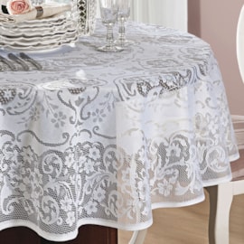 Toalha de Renda Lepper 1,60m Redeonda Rosas Toalha de Renda Lepper 1,60m Redeonda Rosas