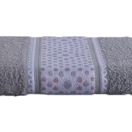 Toalha de Rosto Diannele Poá Cinza Toalha de Rosto Diannele Poá Cinza