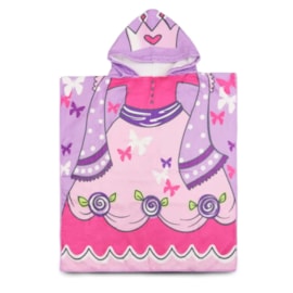 Toalha Poncho de Praia Infantil com Capuz Princesa