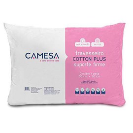 Travesseiro Cotton Plus Suporte Firme 50cm x 70cm Camesa Travesseiro Cotton Plus Suporte Firme 50cm x 70cm Camesa