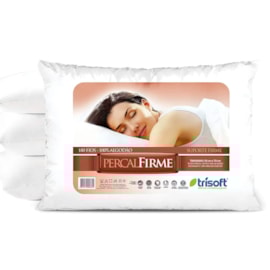 Travesseiro Trisoft Percal Suporte Firme Travesseiro Trisoft Percal Suporte Firme